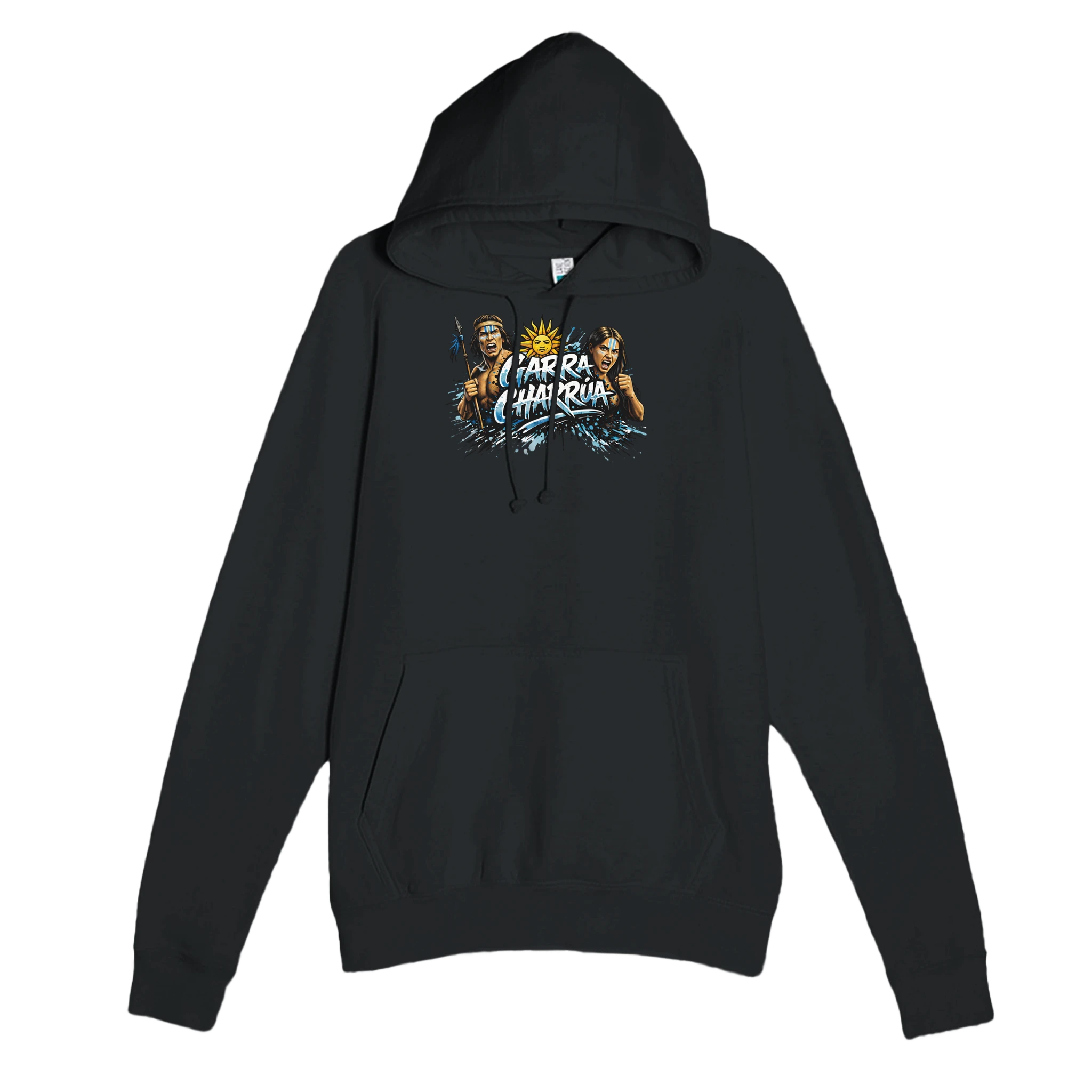 Black Garra Charrúa Uruguay heritage streetwear hoodie