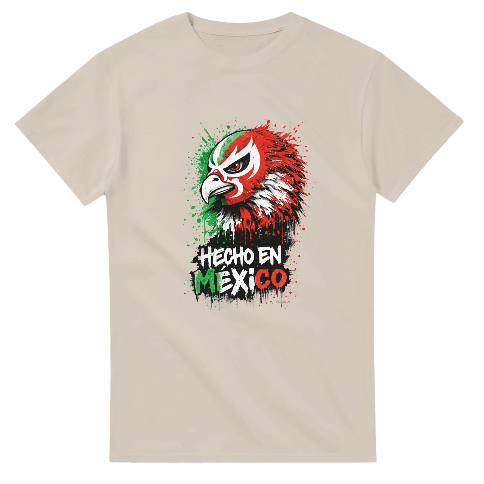 Sand Hecho en México eagle graphic t-shirt with red and green streetwear design