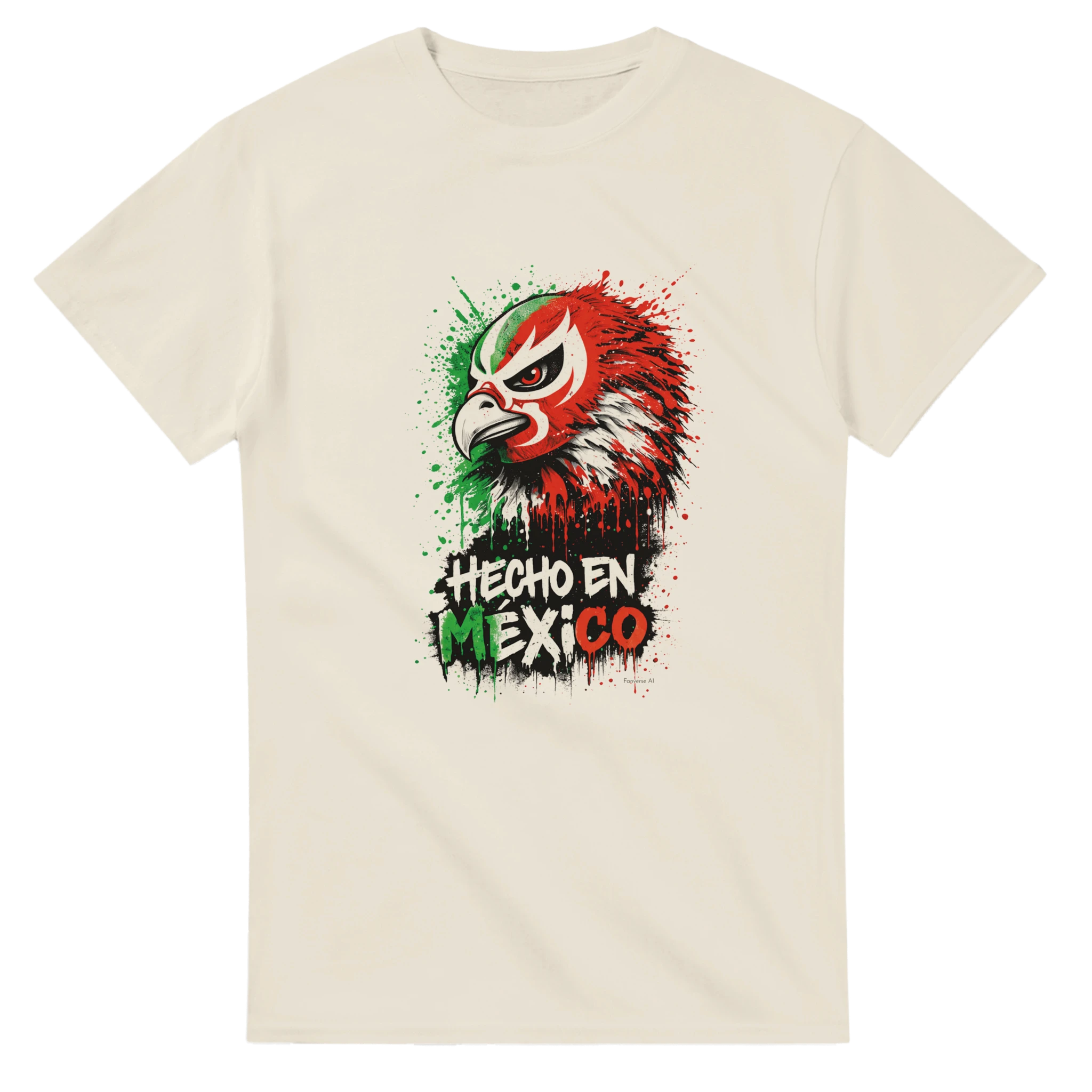  Hecho en México eagle graphic t-shirt with red and green streetwear design