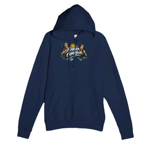 Navy Garra Charrúa Uruguay football hoodie with heritage streetwear graphic
