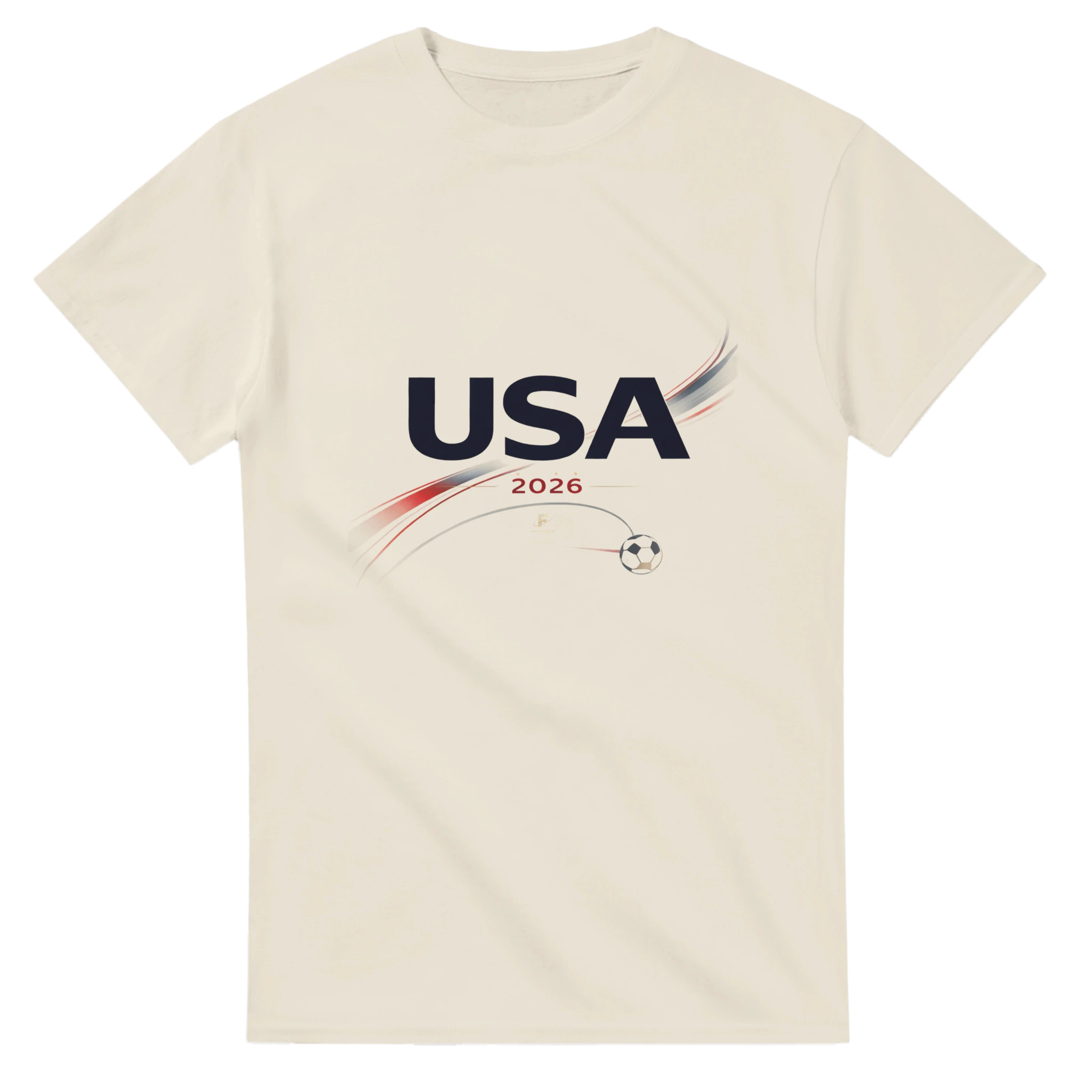 Cream USA 2026 minimal football t-shirt with motion design
